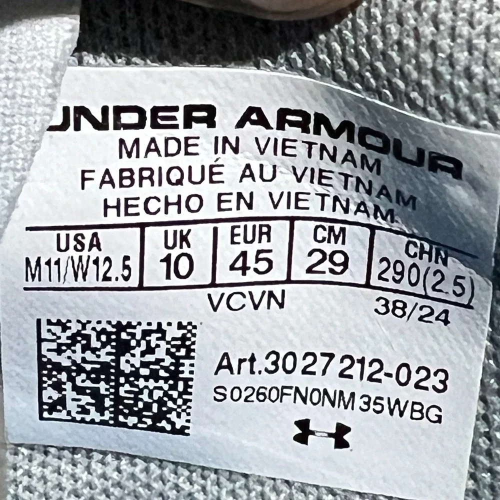 NWOB Under Armour Fat Tire Venture Pro Mens Distant Gray Comfy Sneaker Shoes 11